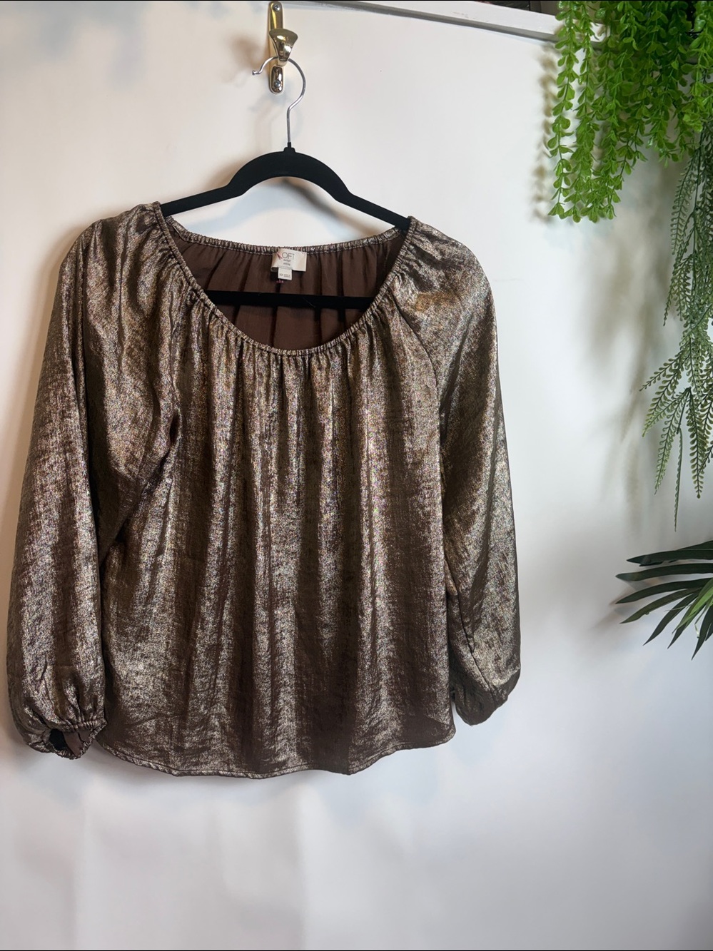 LOFT Shimmering Bronze Blouse